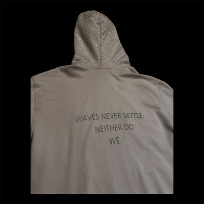 Acid Wash Studded Hoodie - Off White